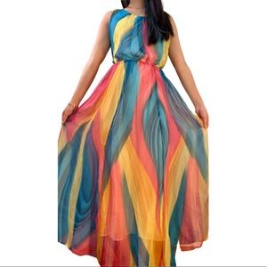 Vibrant and colorful summer dress